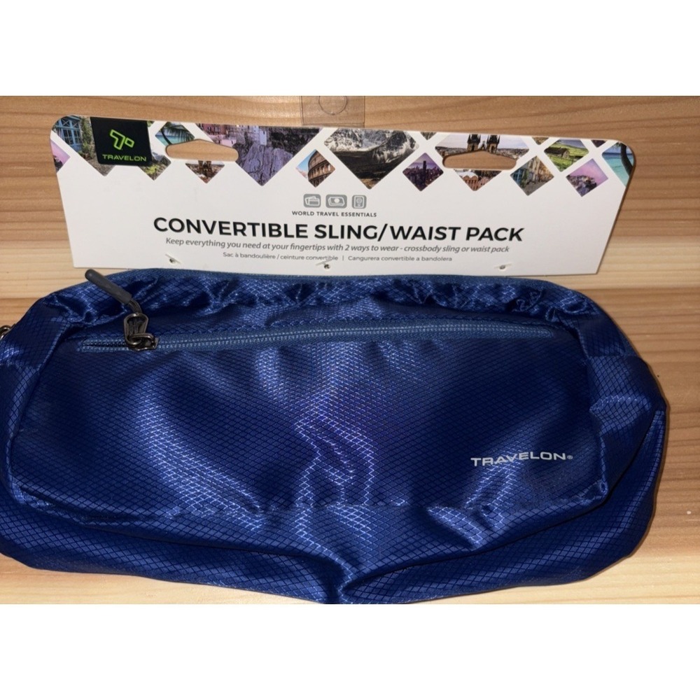 Travelon Anti-Theft Metro Waist Pack/‎ Crossbody Bag- Heather Gray